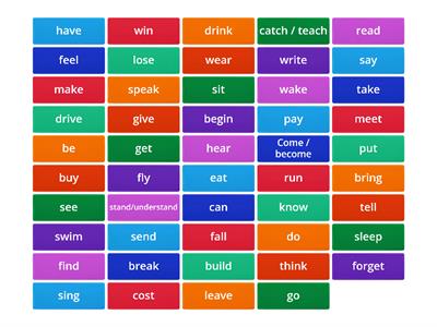 A1 Irregular Verbs (Revision) English File 4th Ed