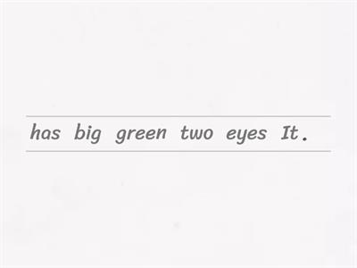 Revision: Put the words in the correct order
