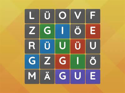 Sopa de letras Digrafos gue/ gui