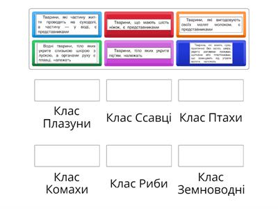 Класи Тварин