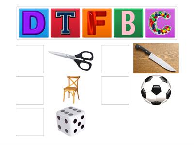 Coloque a letra inicial de cada objeto: