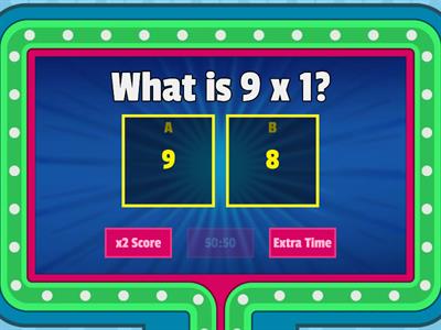 9 Times Table Gameshow