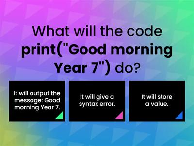 PYTHON Y7 QUIZ (L1&L2)