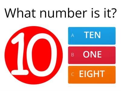 NUMBERS 1-12 QUIZ