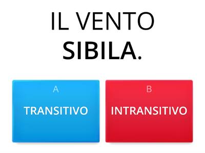 Verbi transitivi e intransitivi