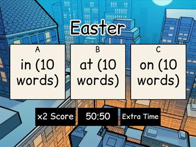 in, on, at time prepositions