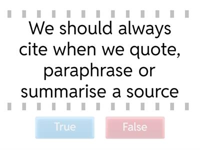 EPQ Harvard Referencing - True or False?