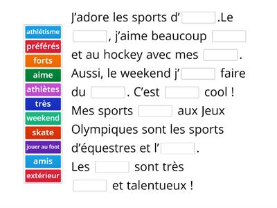 Conversation : le sport