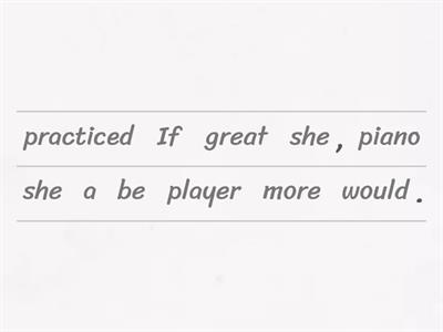 Second conditional jumbled sentences