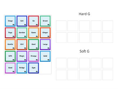 Soft G hard G- play and learn