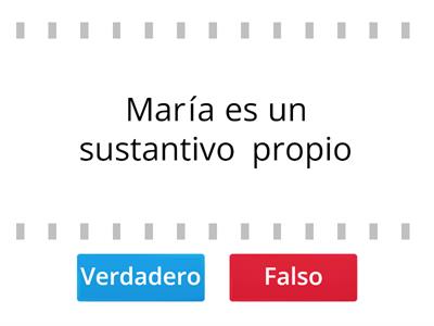 sustantivos juego preguntas rápidas: VERDADERO O FALSO