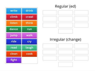 REGULAR VS IRREGULAR VERBS
