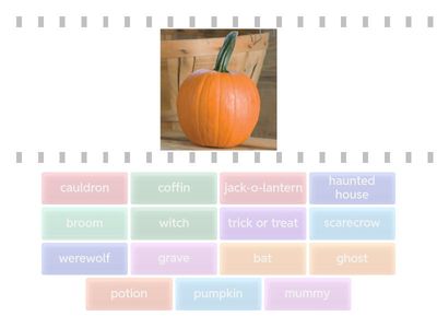 Halloween vocabulary teenagers