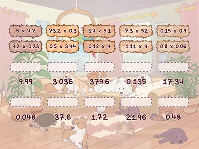 Multiply Decimals  - 5th grade