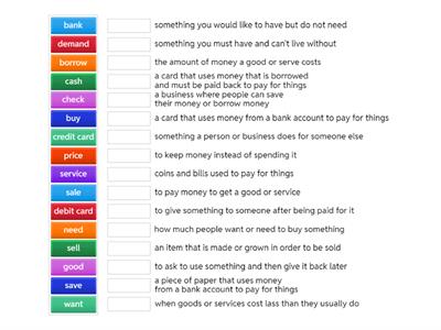 economics vocabulary