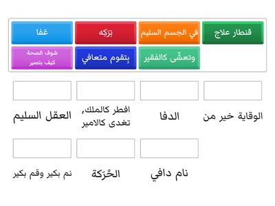 أمثال عن الصحة - المعلمة ليلى أبو حنا - مدرسة معليا الابتدائية - 