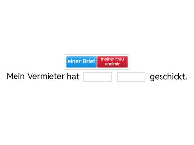 Position von Ergänzungen