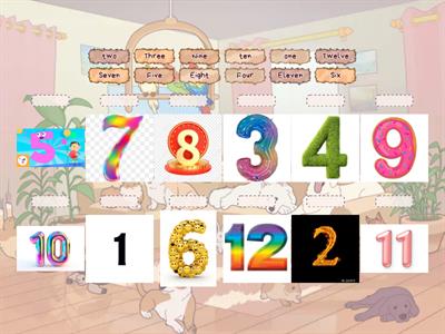 Цифры от 1 до 12