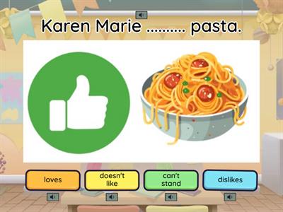 G3 EAL Likes Vocabulary