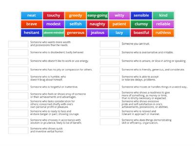 Personality Adjectives