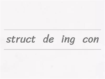 Syllable Scramble - ReORDER