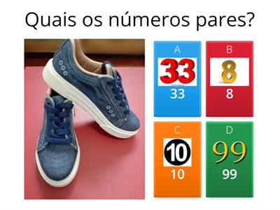 Matemática 1º ano números pares e impares