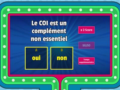 Caractéristiques du COI R