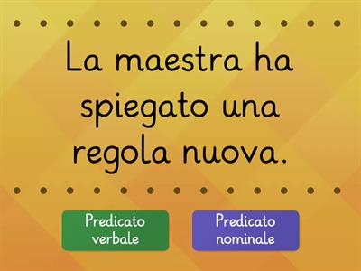 Indovina tu! Predicato verbale o predicato nominale?