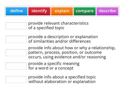 FRQ Task Verbs