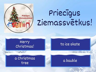Grade 3 - Christmas vocabulary (easy quiz)