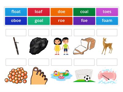 Vowel Teams: oa and oe - Match Up