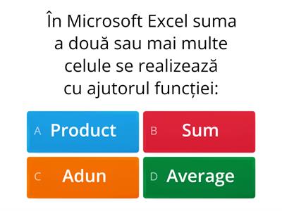 Recapitulare Microsoft Excel