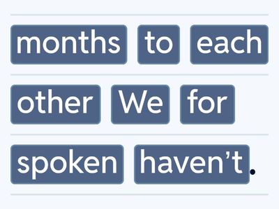 Present Perfect Tense - ułóż zdania