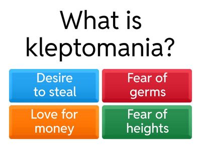 Fears/ Study/ Currencies Quiz