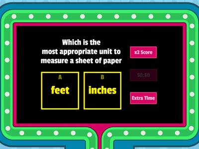 Appropriate Unit Customary Length