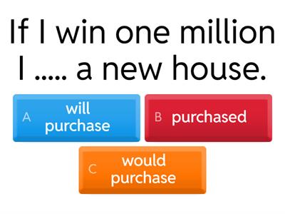 Conditionals (1, 2, 3)