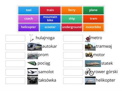 Brainy 5, unit 6, means of transport