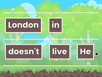 A1 word jumble- present simple