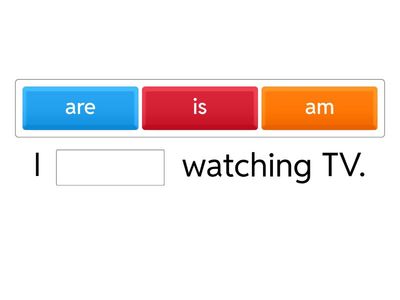 Present Continuous (missing parts)
