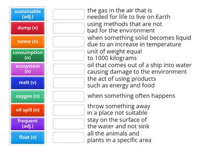 Save our seas - vocabulary