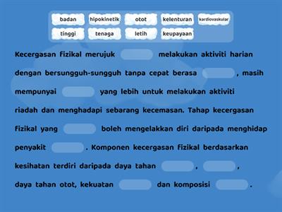 UNIT 8 : KECERGASAN FIZIKAL BERDASARKAN KESIHATAN