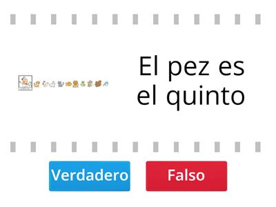 La fila para el veterinario - Números ordinales- ¿Es verdadero o falso? 