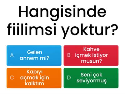 fiilimsi 8. sınıf 