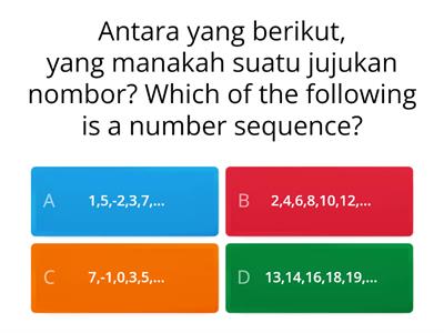 Tingkatan 2 Pola dan Jujukan