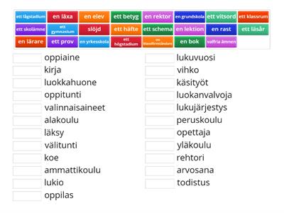 Nyckel 7 kpl 3 Temaord om skolan