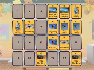 Memory game- Extreme Sports! 