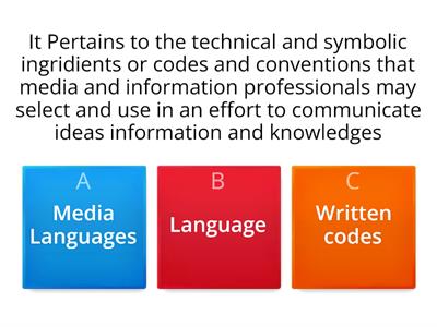 MEDIA AND INFORMATION LANGUAGES