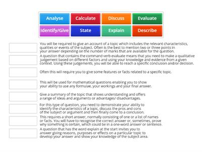 COMMAND VERBS T LEVEL
