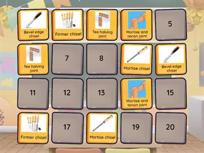 Match the carpentry tools 