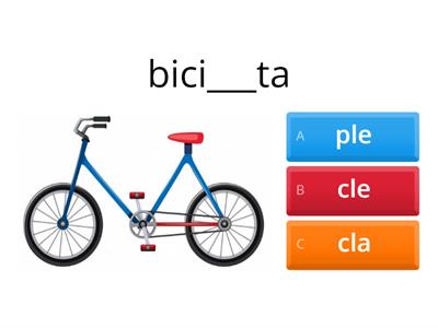 Grupo consonántico, cla, cle, cli, clo y clu. 